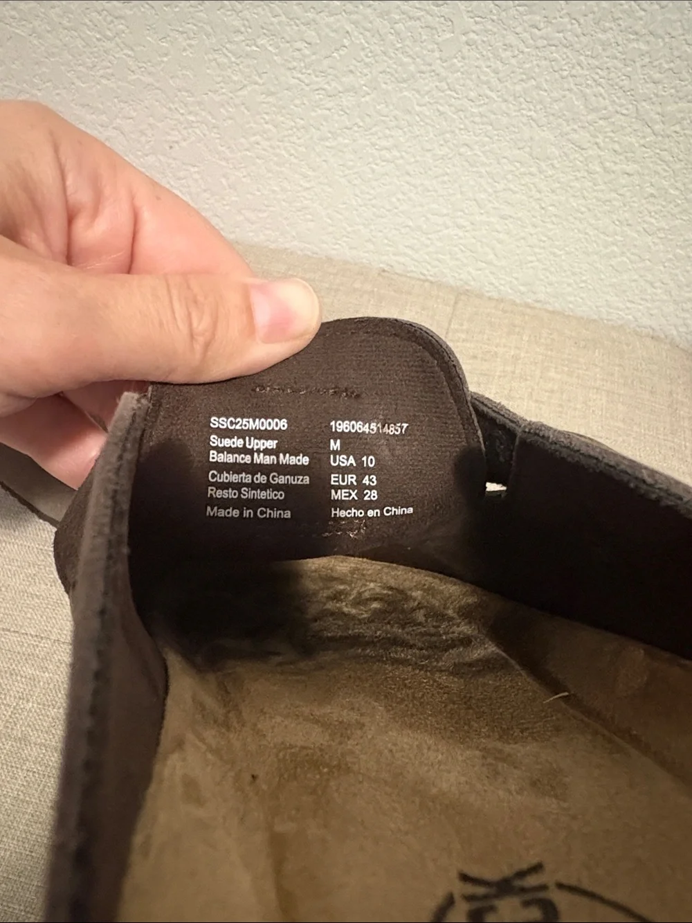 Men's Suede Slip-On Clog Mule in Dark Brown 10